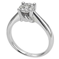Ring Recarlo Woman Nodo D'Amore in White Gold Diamante XD988/015 - XD988/015